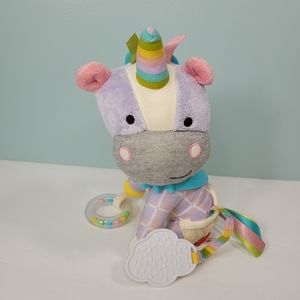 Skip Hop Bandana Buddies Unicorn Baby Activity Teething Toy Multi-Sensory Rattle